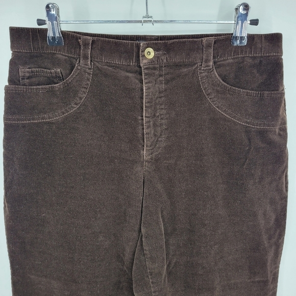 Tribal womens flat front dark brown corduroy pants Slacks size 10 P - Picture 4 of 10